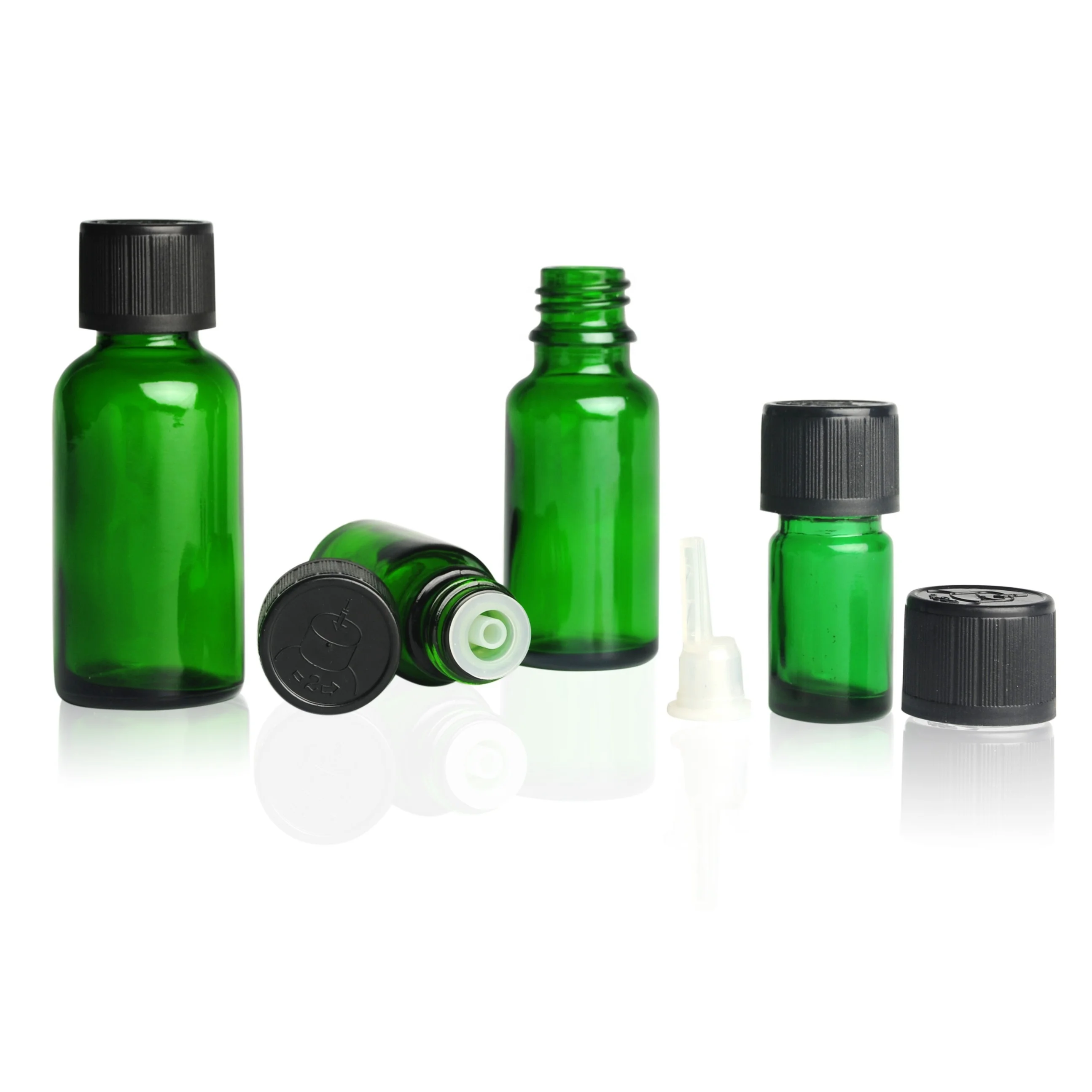 Tp 2 21 5ml 100ml Green Lucifugal Cosmetic Glass Bottle For Essential Oil Serum With Leakproof Plastic Tamper Evident Cap Plug Buy Manufacturer Factory Lucifugal Avoid Light Glass Bottle Cosmetic Glass Bottle Product On Alibaba Com