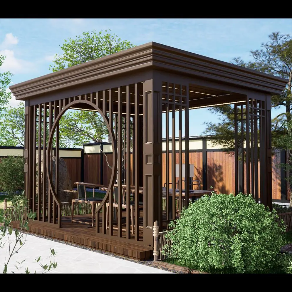 China Manufacturers' Aluminum Patio Cover with Detached Fence Pergola  Powder Coated Frame Outdoor Design Ideas for Backyard, image size:994x994