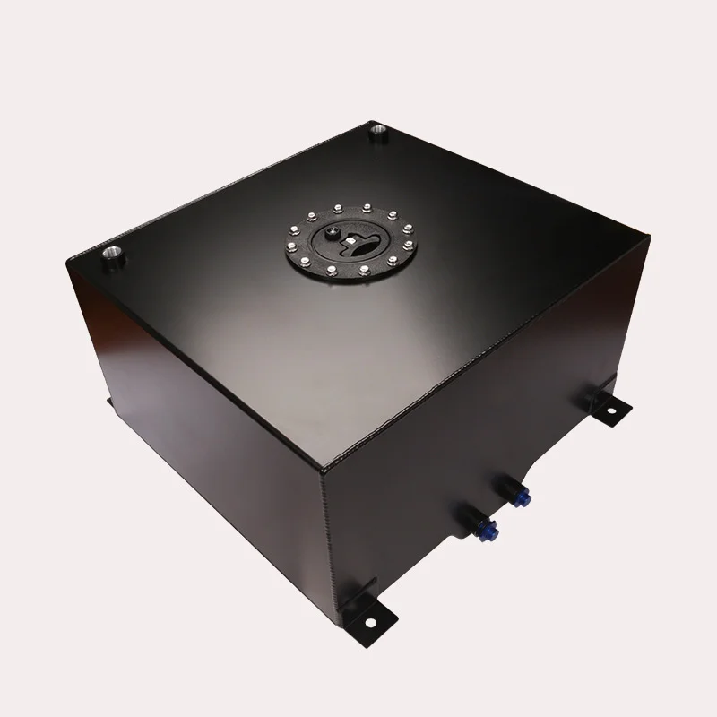 15 Gallon Polished Aluminum Fuel Cell – Racing Street Tank W/ Cap & Level Sender - View #2