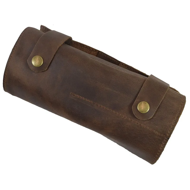 Travel Barber Roll Handmade Bag Leather Tool Hairdressing Bag Barber Tool Kit Organizer Barber Backpack Tool Bag
