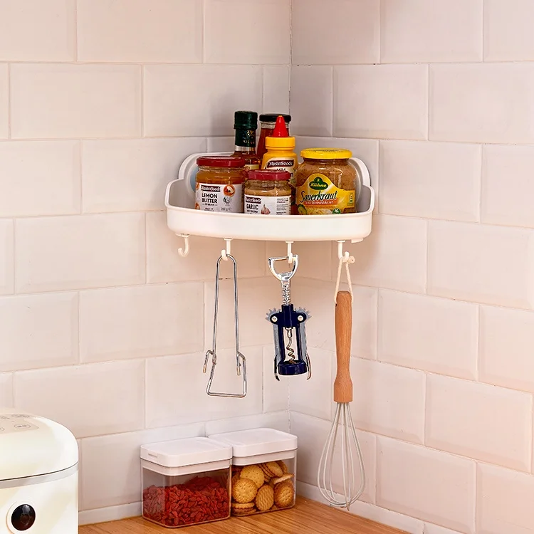 Bathroom Corner Shelf, Wall Mount Shower Caddy Organizer With Vacuum Suction  Cup