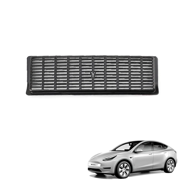 テスラ モデルY用 アクセサリー シート下エアアウトレット保護カバー ABS製シート下エアベンチレータープロテクター インテリアアクセサリー
