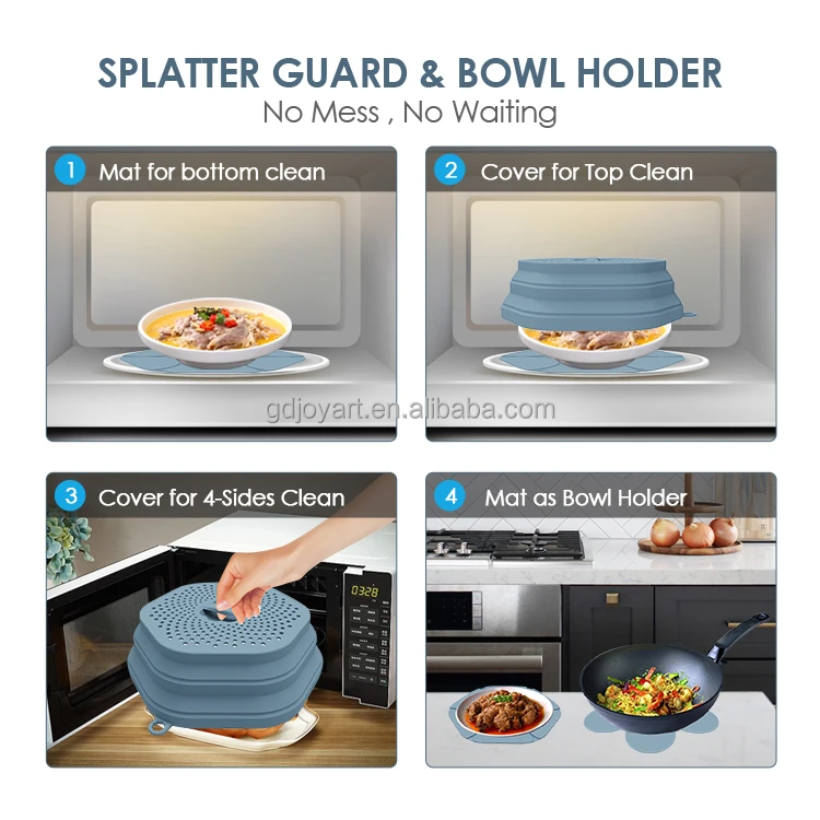 Food Splatter Guard Anti-Sputtering Cover Oven Cap with Steam Vents  Splatter Lid Cookware Microwave Splatter Cover