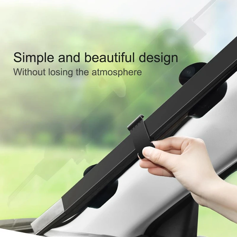 Retractable Front Windshield Sunshade Uv Protection Blackout Car Window Curtain