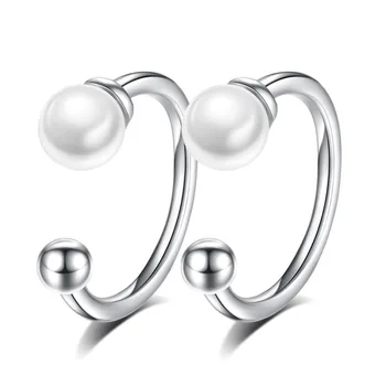 Exquisite female pearl earring ear bone clip without pierced ear clip ear buckle Korean silver-plated earrings
