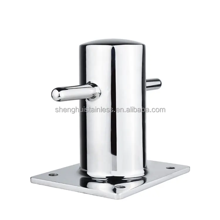 product yacht hardware 316 stainless steel high mirror polished marine single bollards for boat-4