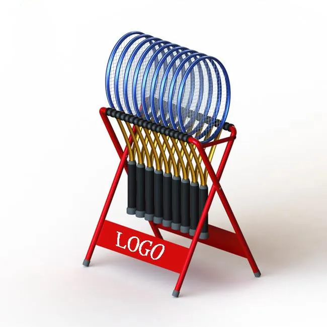 Ushaped Tube Foldable Tennis Racket Display Stand Gym Storage Rack