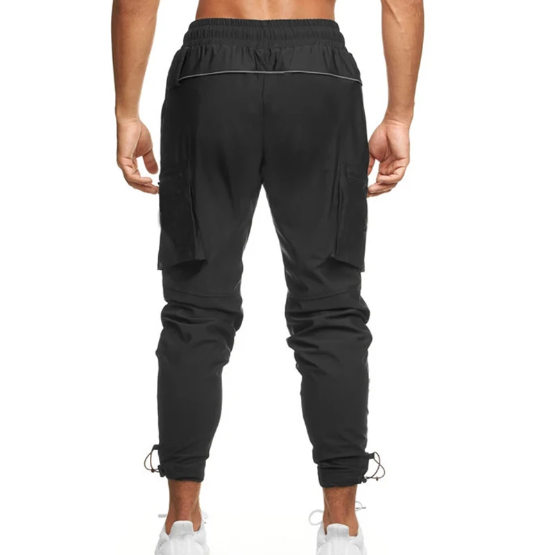 nylon sweatpants with elastic ankles