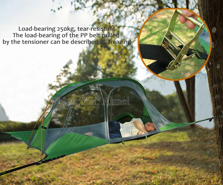 Waterproof Layers Mosquito Net Hammock Tent Tree Tent House Black  Person Camping Outdoor Hanging Tree Suspended Tent