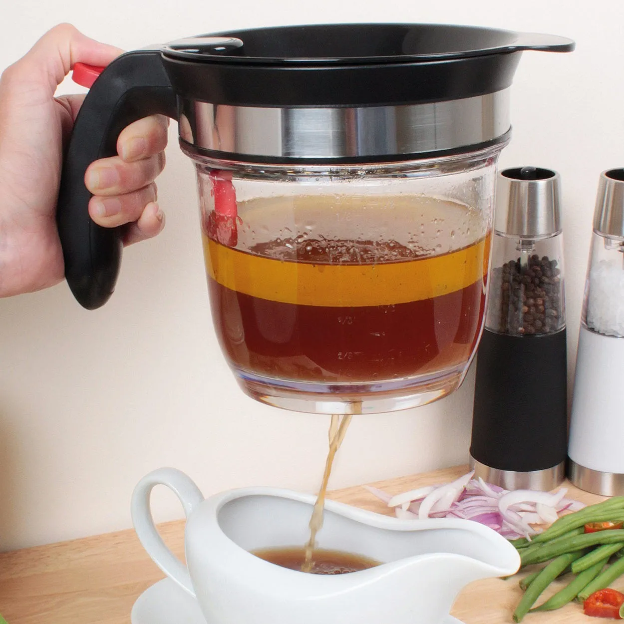 Newinhome 4 Cups Gravy Fat Separator Plastic Cooking Gravy Food Oil Dispenser Fat Strainer image 17