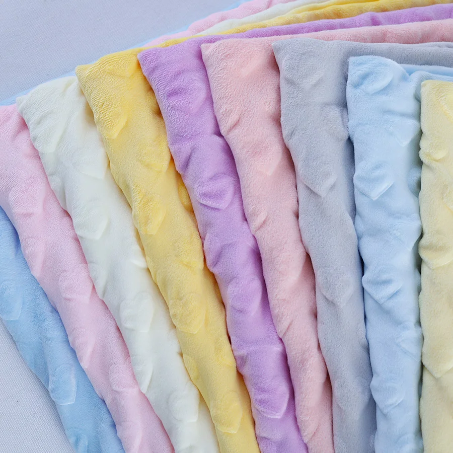 Oeko-tex Certification Super Soft Poly Embossed Baby Cuddle Bubble Minky  Dot Plush Blanket Fabric