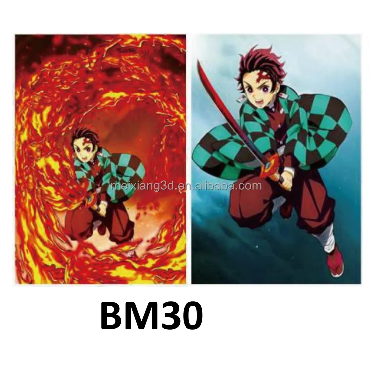 Custom Design Free Sample 50lpi 3d Lenticular Lens Sheet Flip Picture Movie Star Anime Poster Printing