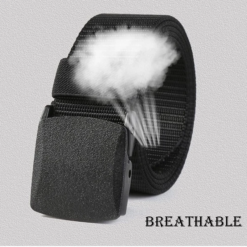 Hiking Tactical Belt Wear-resistant Webbing Riggers Web Belt Heavy Duty Quick Release Metal Buckle Belts