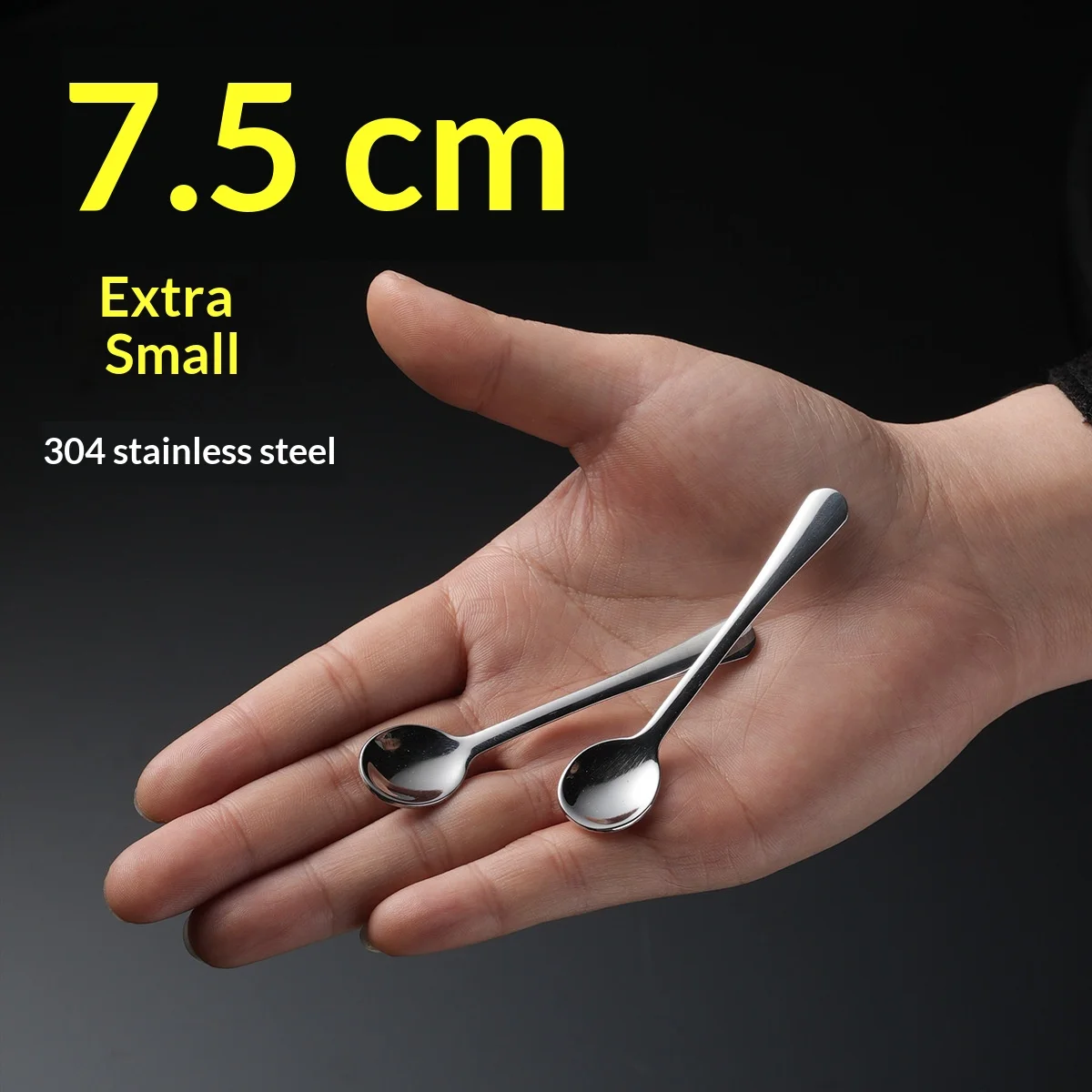 Extra Small 304 Stainless Steel Fresh and Cute Cartoon Design Seasoning Mini Ice Cream Dessert Coffee Spoons Wholesale