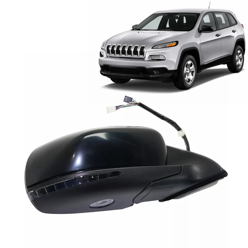 left right OEM new replacement 9 lines 11 wires heated folding side mirror rearview mirror for Jeep Cherokee 2014-2018