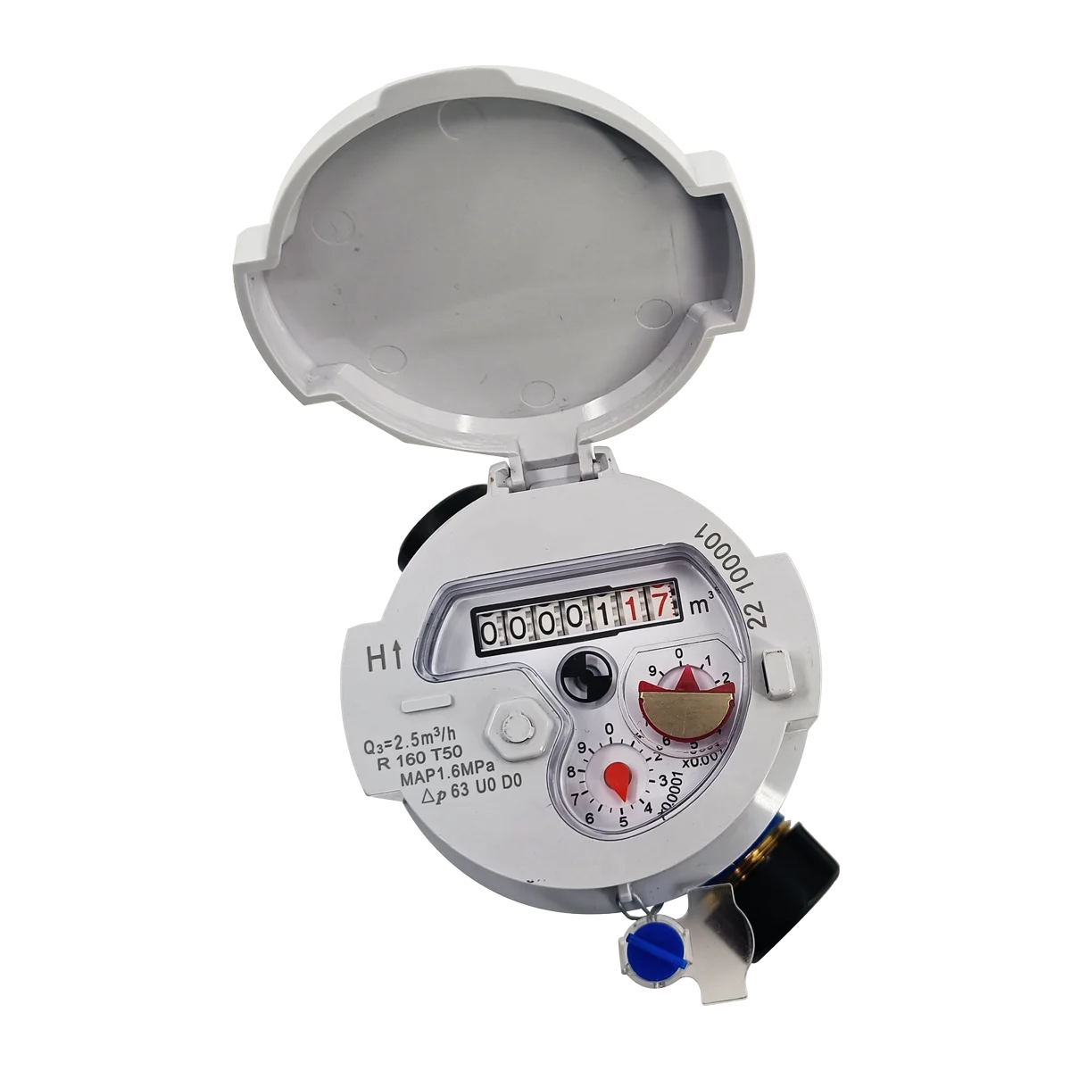 BMAG PN16 Class C R160 1.6Mpa R160 T50 Digital Water Flow Meters Brass Single Jet Smart Water Meter