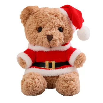Unisex Teddy Bear Action Figure Christmas Bear Doll Children's Birthday Comfort Accompany Doll Christmas Decoration Great Gift