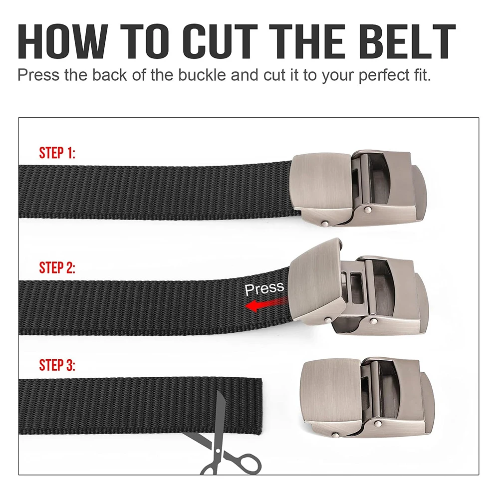 Adjustable Training Tactical Belts Nylon Web Belt Wear-resistant Lightweight Heavy Duty Metal Buckle Tactical Belts
