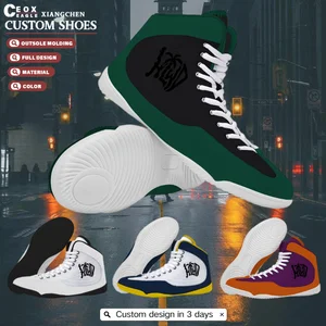 New 2026 Custom Wrestling Shoes Professional Men Women Martial Arts Boxing Boots Factory Breathable Mesh Fabric Wrestling Shoes