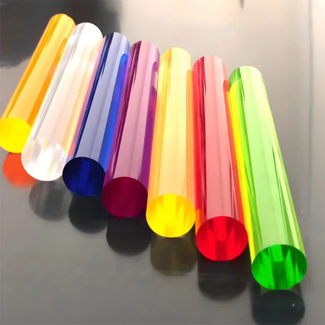 Transparent acrylic rod PMMA color cast acrylic rod transparent plastic rod