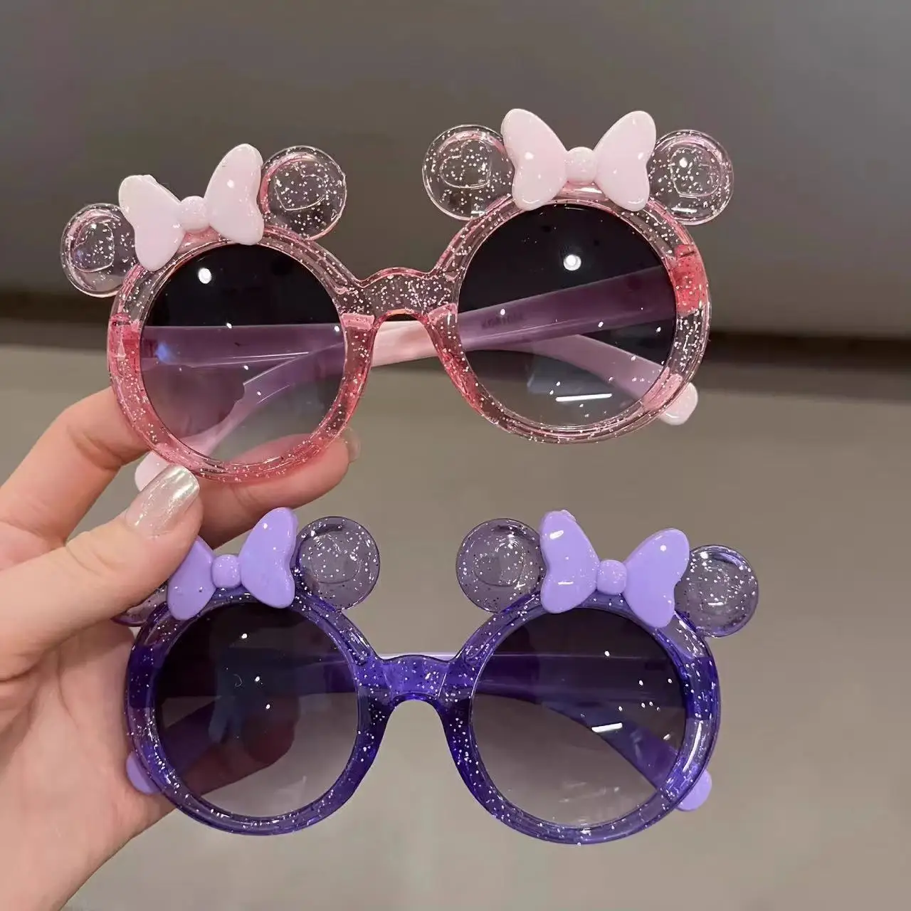 Trendy UV Resistant Kids Sunglasses with White Frame