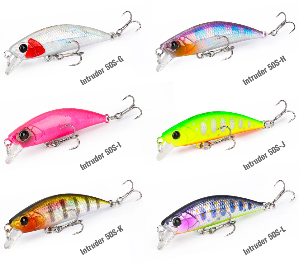 Tsurinoya 50s Sinking Minnow Lure 50mm 5g Mini Fishing Wobblers Trout ...