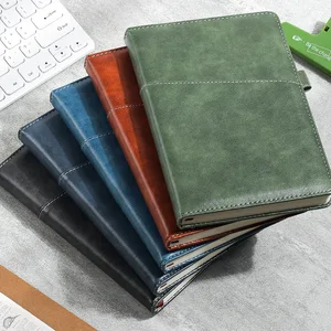 Customized A5 Business Leather Notebook, Meeting Record Book, Simplified Business Office, Thickened Notebook