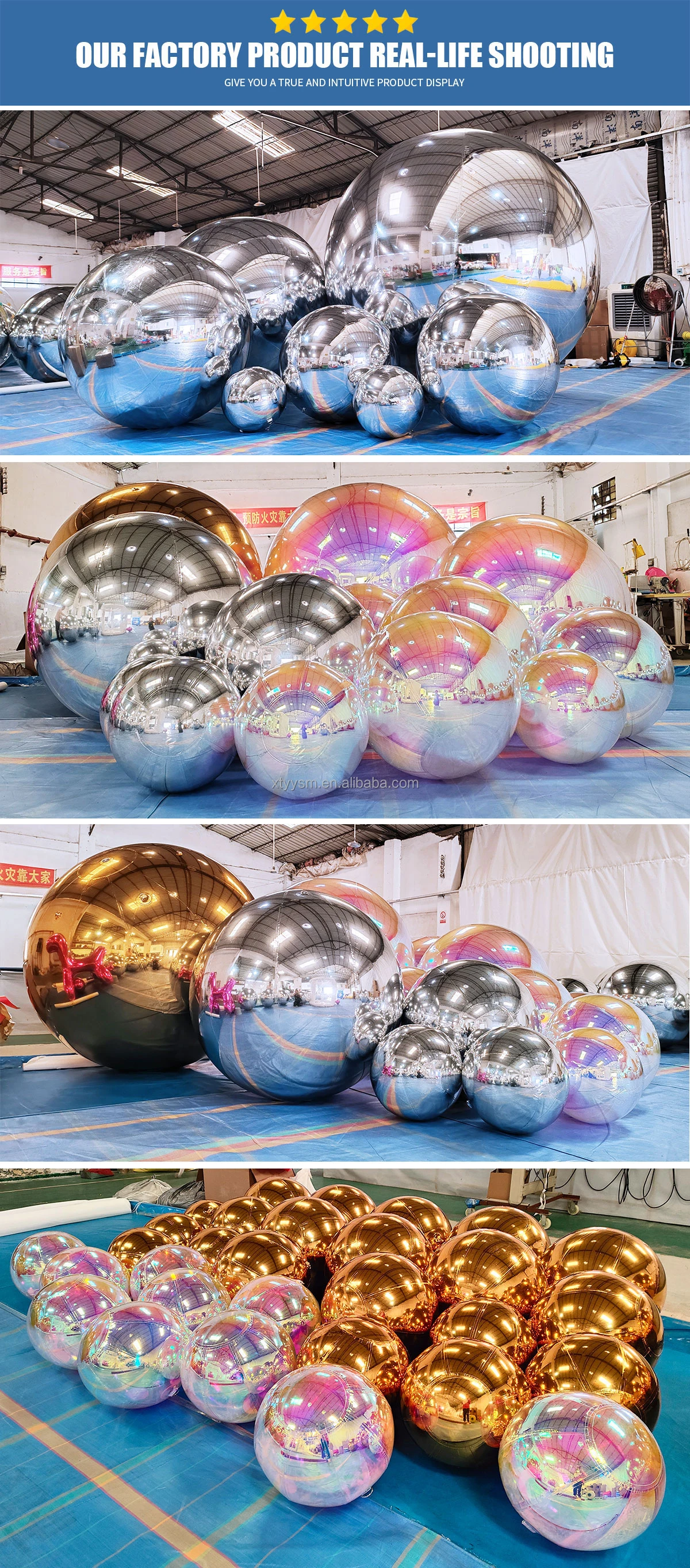 Custom Huge Inflatable Mirror Ball,Giant Inflatable Mirror Balloon For ...