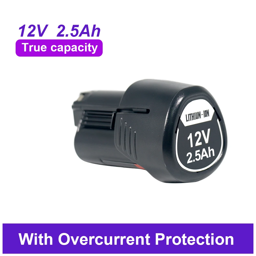 product 12v 25ah rechargeable home garden 12v battery replacement for bosch bgb12v1 home repairs furniture assembly-2