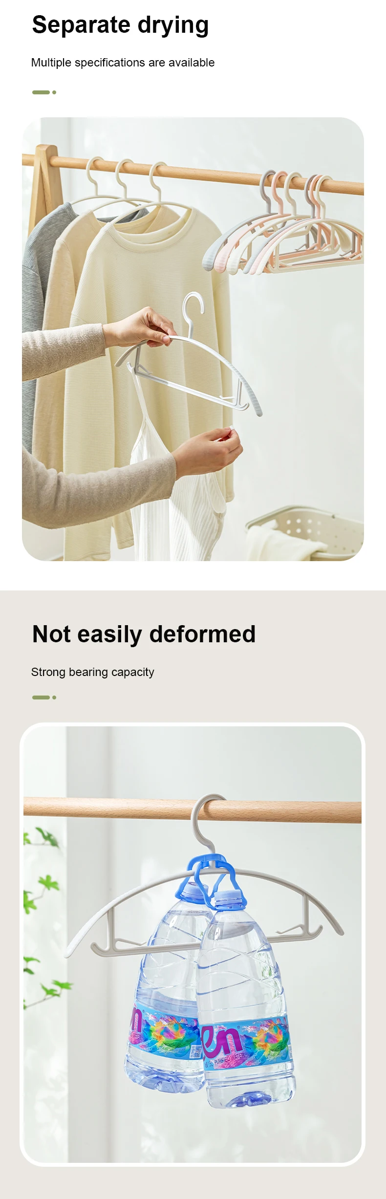 Chaoyuan New Trend Round Hook Multi Colors Plastic Non Slip Hangers Suitable For Many Size Of