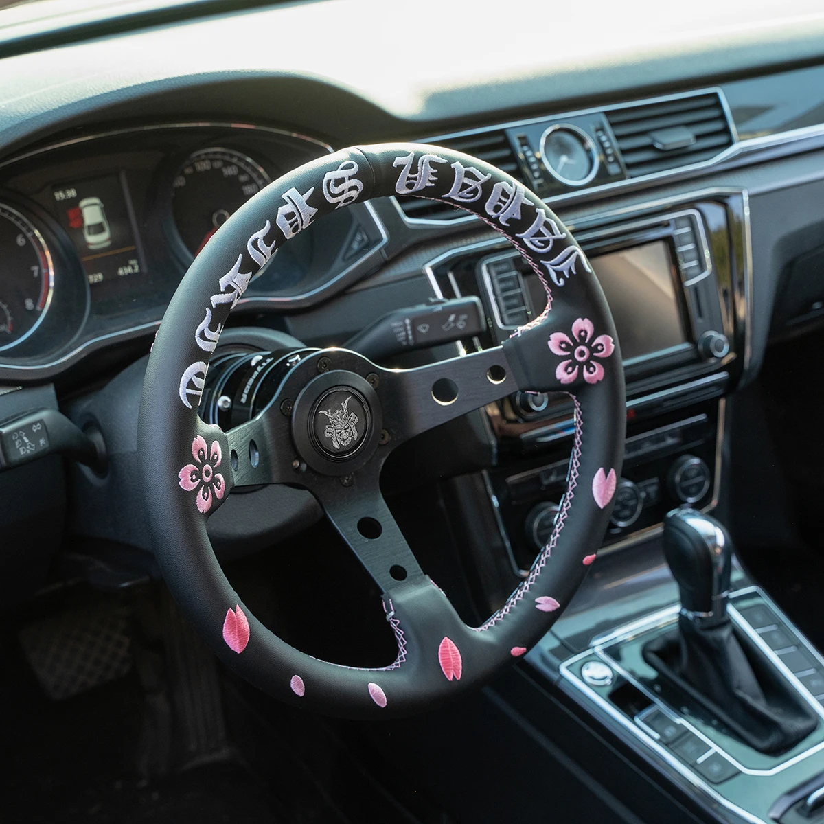 TIYPEOR Exclusive Cherry Blossom Ghost Samurai Steering Wheels JDM Deep Racing Steering Wheel