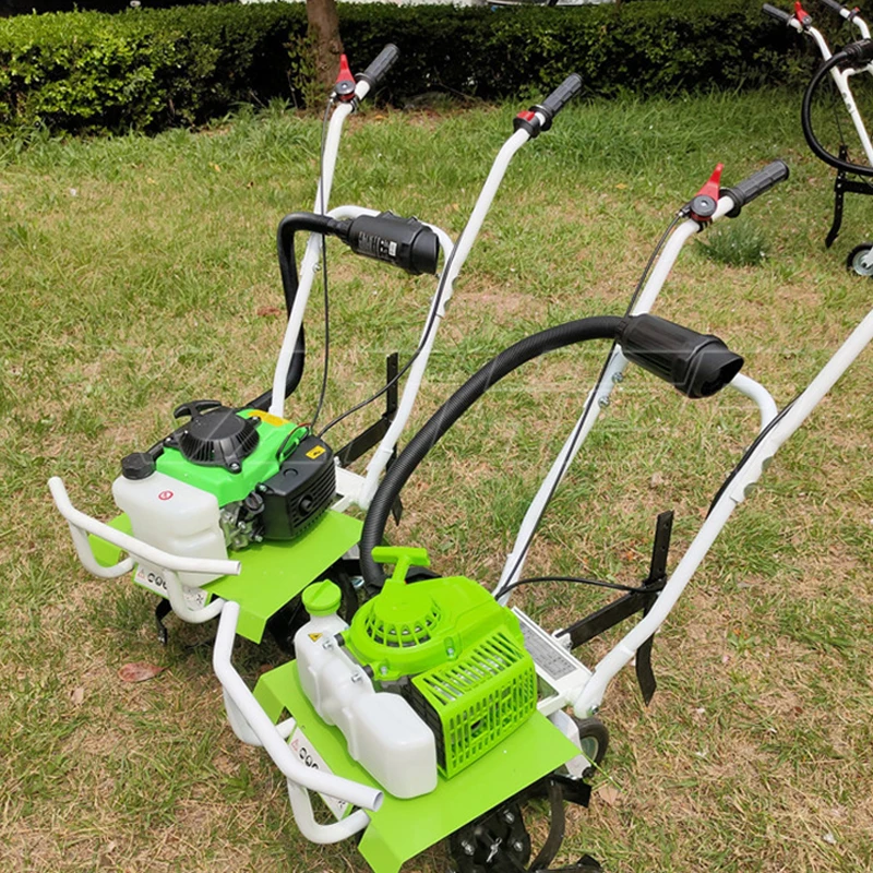 گیسولین پٹرول انجن پاور ٹلر 3hp 2 سٹروک لان مٹی کا چھوٹا ٹلر کلٹی ویٹر گیسولین پاور ویڈر زراعت