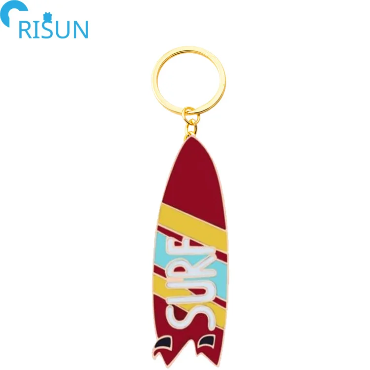Manufacturer Surf Series Surfboard Enamel Keychain Custom Logo Surfboard Sunset Your Oven Loving