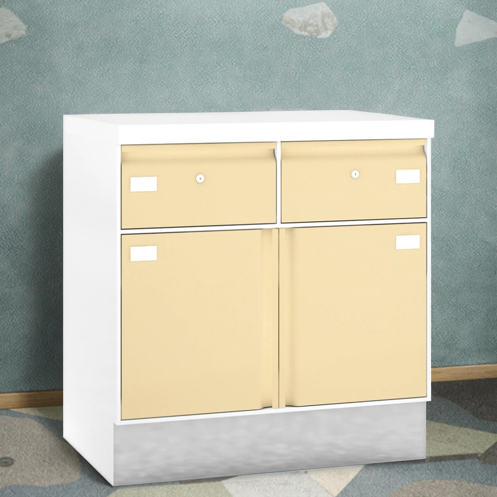 Counter Height Dual Access Dental Cabinet 800mm Stainless Steel Featuring Pull-Out Trays Locking Mechanism Hospital Use 5