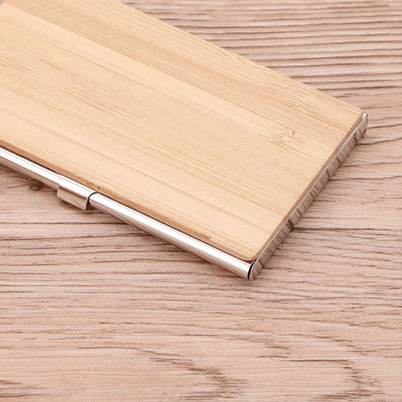Bamboo Wood  Cover Notebooks Customized Logo Gift Set Planner Pen Keychain Card Holder