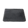 Gris oscuro - Alfombra de esponja de felpa larga, sin funda extraíble