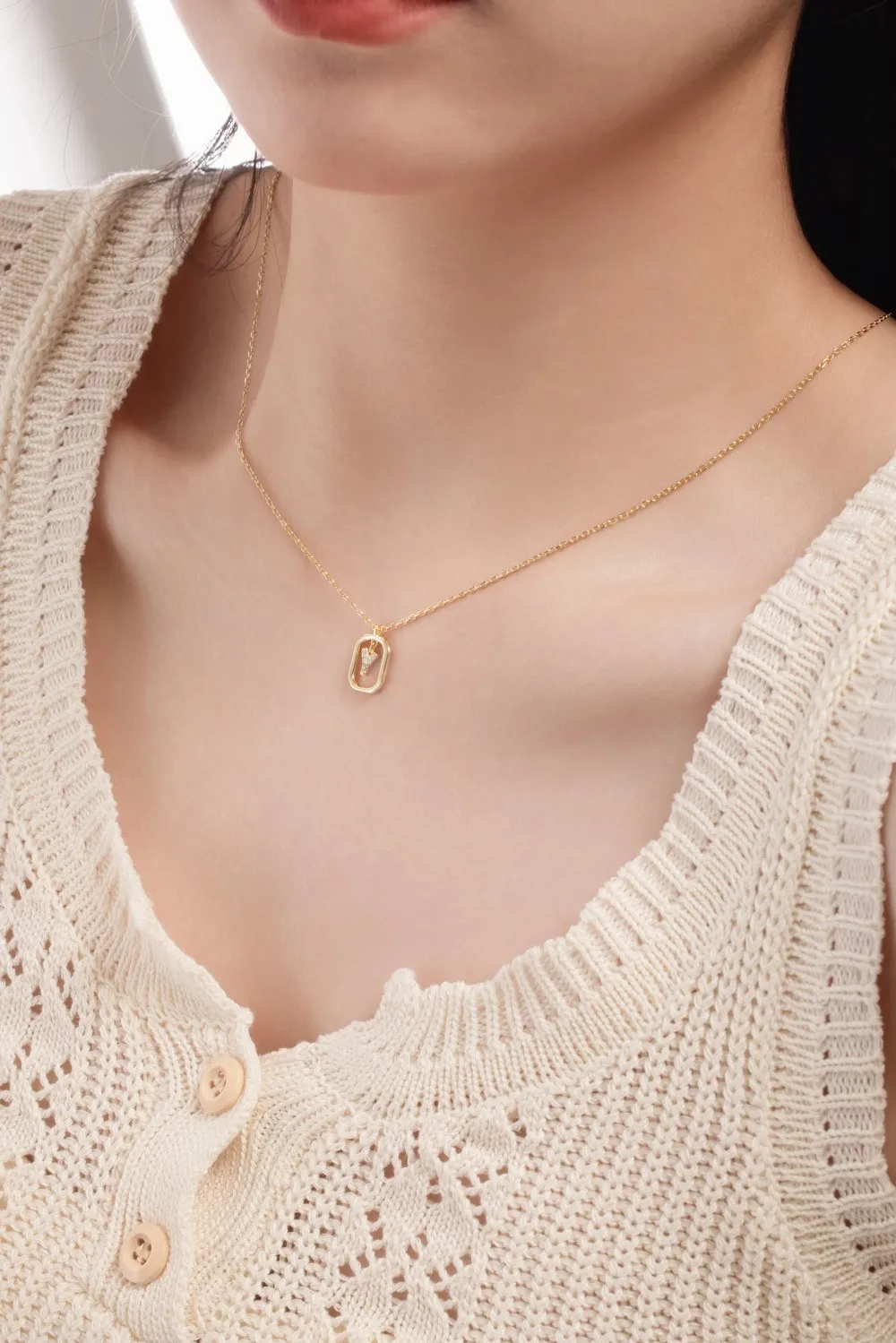 KAKODIY Rhodium 14K Gold Plated-Y-Women's Initial Necklace 5A Cubic Zirconia Letter Exquisite Necklace Letter Pendant Jewelry detail 2
