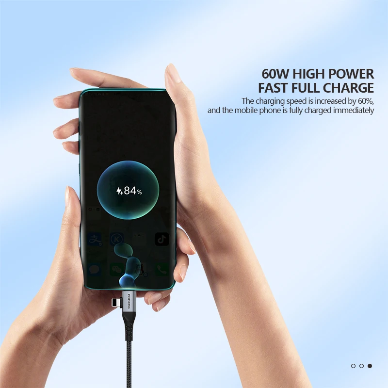 FONENG hot sale X92  1M 4 in 1  spiral weaved quick charge cable  (60w)