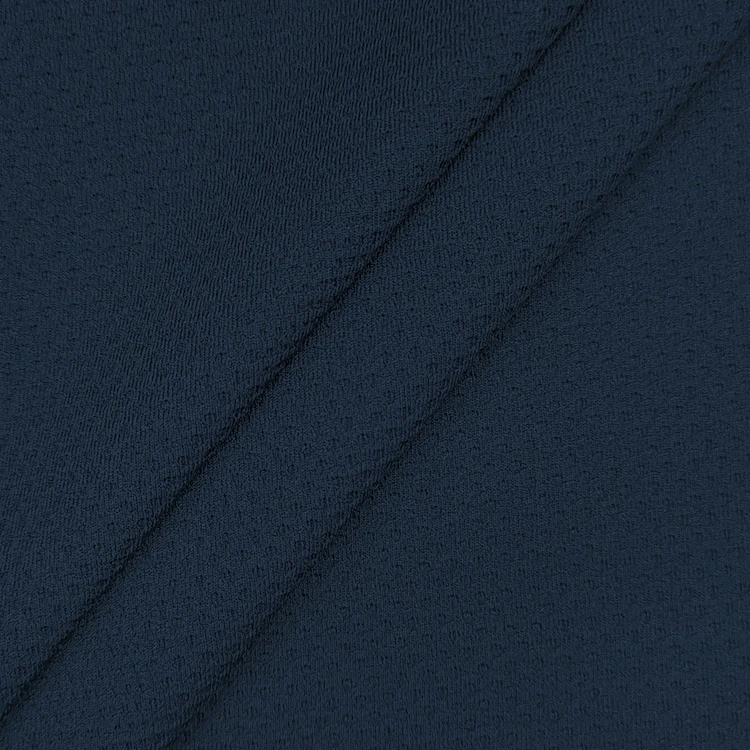 Solid Knitted Birds Eye Material Polyester Fabric , Breathable 100% Polyester Eyelet Fabric for Sportswear/ details