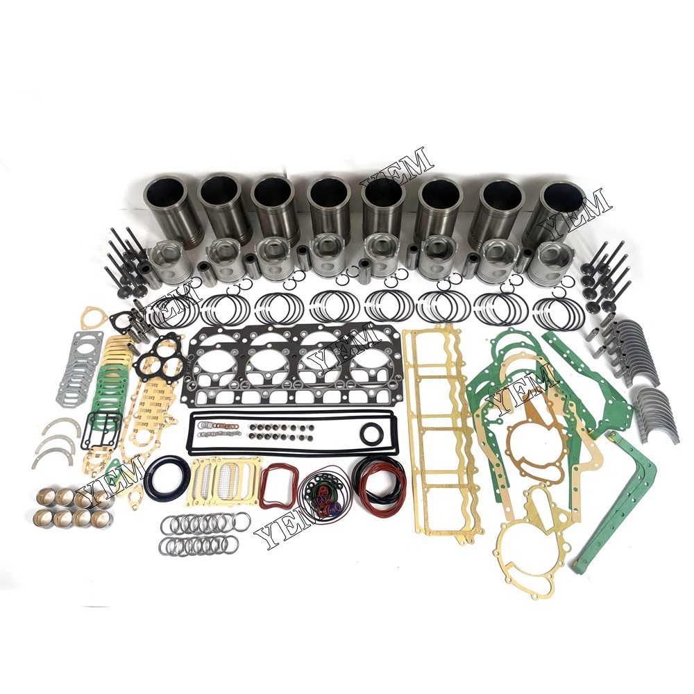 8DC9 Overhaul Kit With Cylinder Gasket Piston Ring Liner Kit Valves Set for Mitsubishi