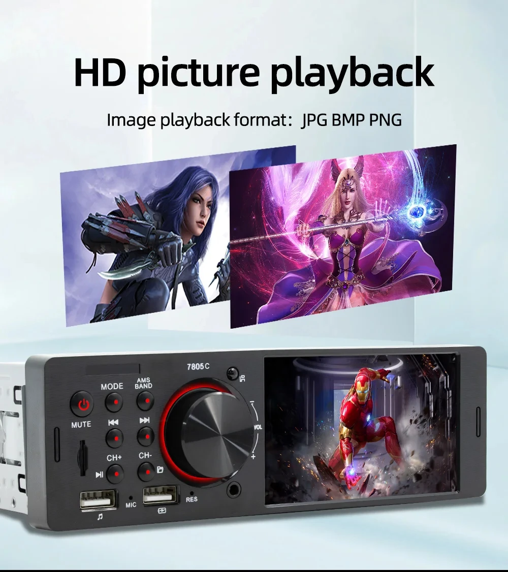 Car Dvd Player 4'' 1 Din HD Stereo Digital Signal Processor Radio Car Multimedia Video Voice Reversing Camera Car MP5 Player
