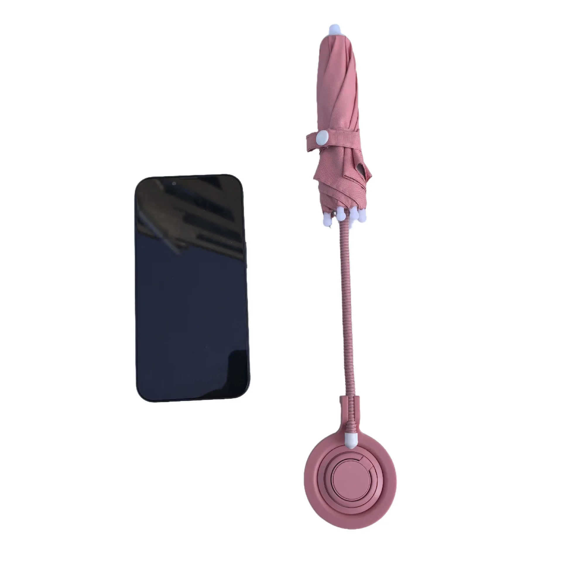 Magnetic Phone Umbrella Outdoor Phone Sun Shade Shield with Flexible Rotatable Phone Ring for iPhone for Magsafe Anti-Glare