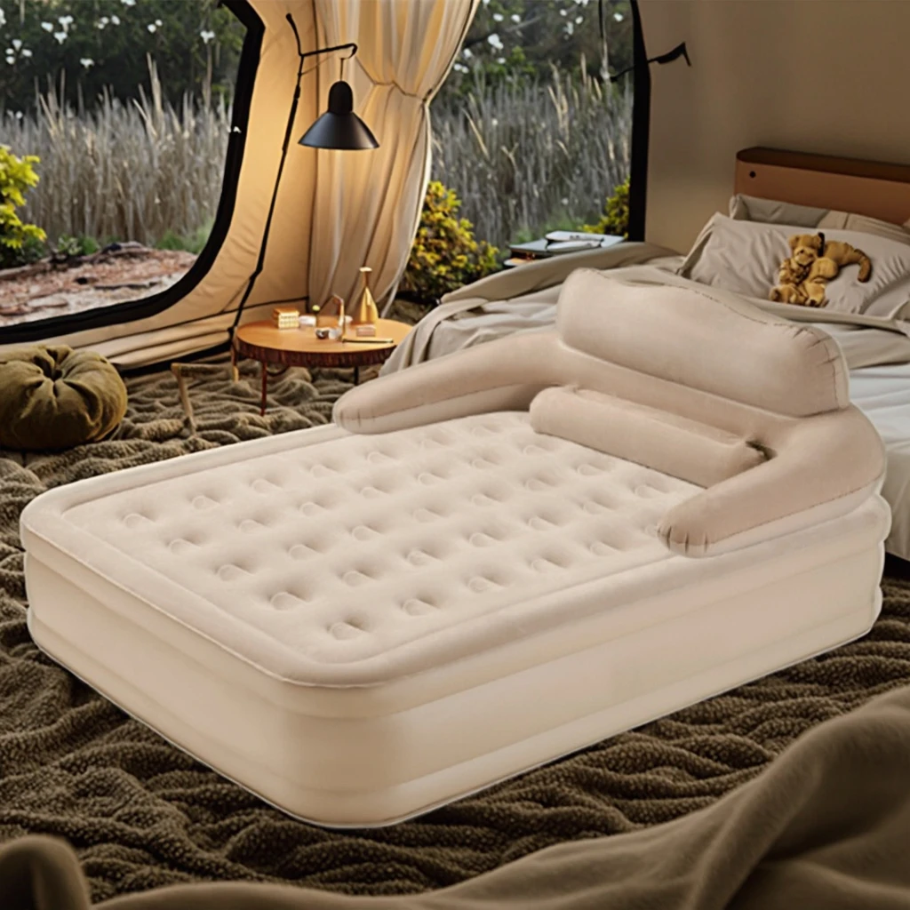 Auto-inflating PVC Inflatable Air Mattress for Multi-Surface Use