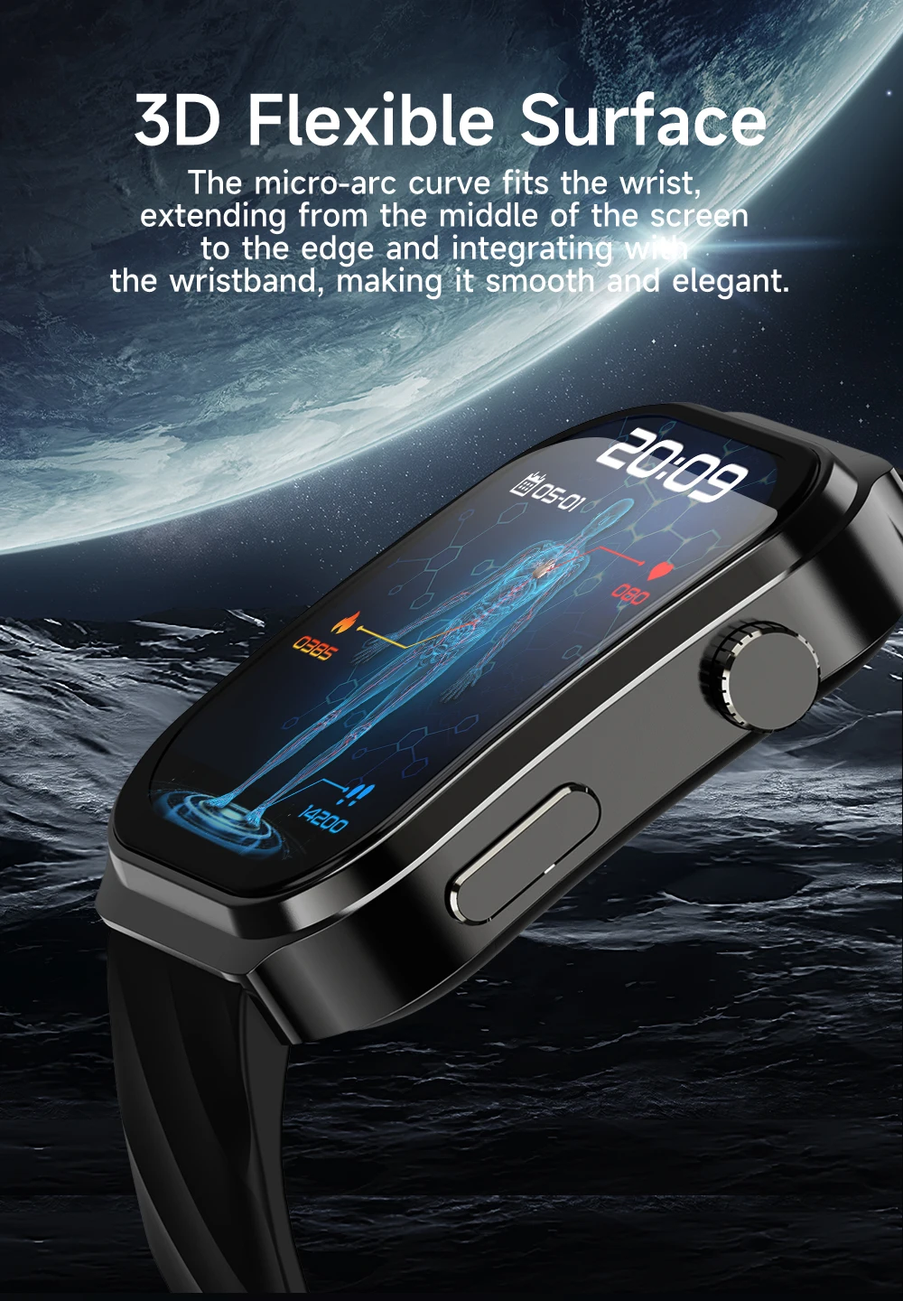 Wedtserha New U13 Smartwatch for Men 2.2 Inch Curved Screen GPS Navigation Fashion Sport aperçu 5