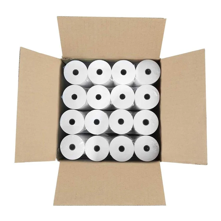 Wholesale White 80x70 Receipt Thermal Paper Rolls 55mm Width 80x80 Cash Register Paper for Pos Printer