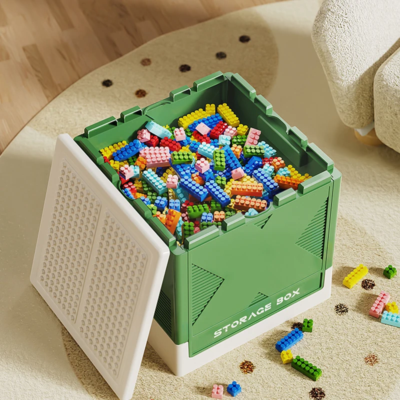 Wannuo LEGO Style Building Block Storage Box Children's Building Block Storage Box Foldable Building Block Storage Box