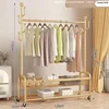 120cm Double-layer storage basket gold