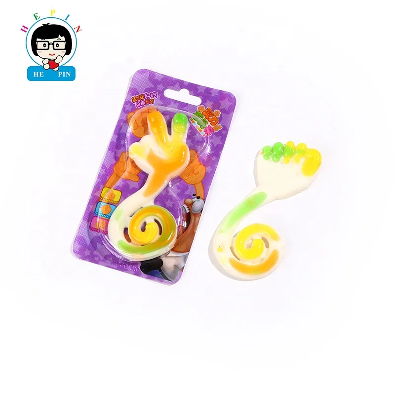 Wholesale Factory Direct Rock Paper Scissors  Gummy Candy Strip Shape Soft Chewy Candy