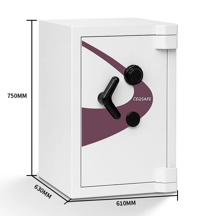 KC-750B CEQSAFE  Fireproof Steel Home Safe Box Combination Code Lock Spring-loaded Relocking Device Electronic Digital Lock & Key Lock