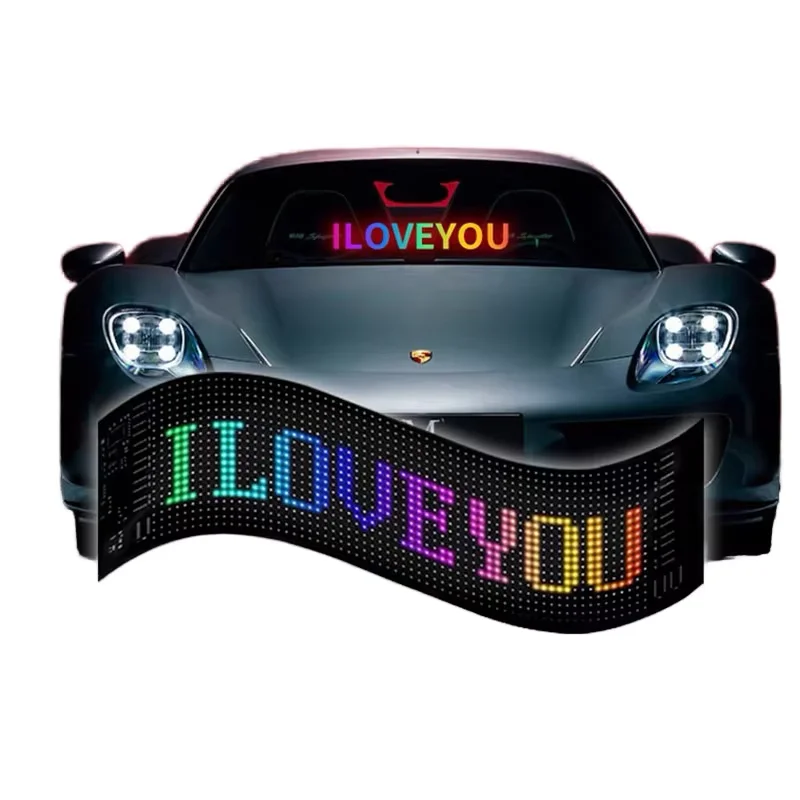 2 stuks LED-ogen voor Vrachtwagen, Devil Eyes-verlichting voor Auto, Flexibel en Programmeerbaar LED-scherm, Reclamebord voor Auto, Vrachtwagen, Winkel, Dynamisch DIY-ontwerp